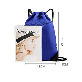 Women Mens Drawstring Backpack Bag Gym Sports Sack Portable Shoe Balls Bags, Lightweight and Spacious - 50x43 cm