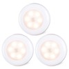 STAR-SPANGLED 3 Pack 2.8” Motion Sensor Lights Indoor AAA Battery