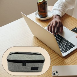 Small Lunch Box Bag Food Storage for Men Women Adults and Kids, Portable Thermal Insulated Cooler Bag, Compact Adult Lunch Box Work Office, Travel kit. Grey.UK Brand.