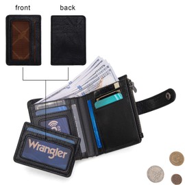 X Wrangler Cow Print Wallet Women Small Black Wallet for Women Bifold Travel Wallet Womens Wallets, Card Cases & Money Organizers Ladies Female RFID Wallets with Removable ID Window