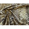 Metallic Snake Skin Print Python Leopard Animal Fabric Linen Look