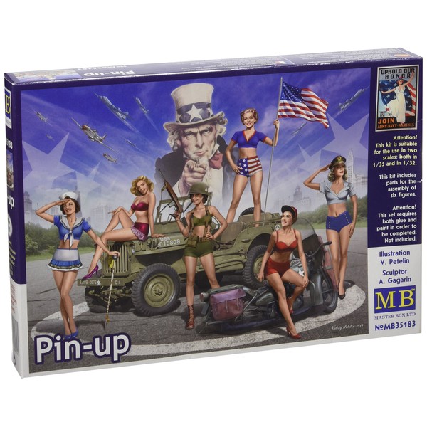 Master Box Models 1/35 "Pin-up Women Posing in Legendary Pin-up Style - 6 Figure Set