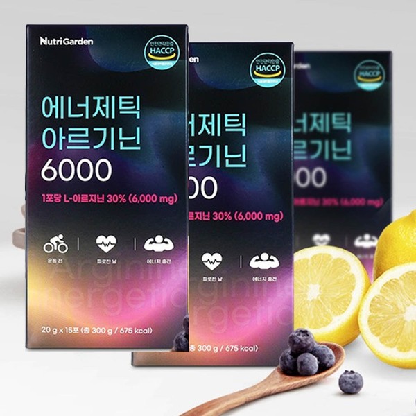 15 packets / 15포x3박스 고함량 아르지닌6000 비타민c 블루베리맛 타우린 아르기닌