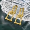BG&WLing 18K Gold Plated Link Earrings for Women, Paperclip Link
