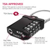 ZHEGE Luggage Locks TSA Approved, with Open Alert Indicator, Flexible