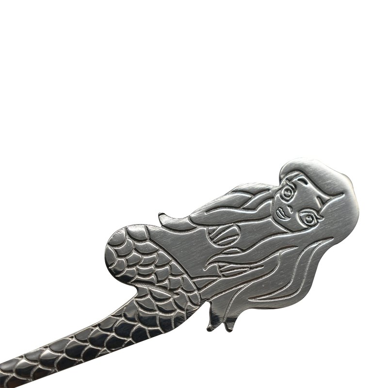 Maydahui 4 PCS Mermaid Spoon 18/10（304）Stainless Steel Fish Coffee Spoons