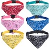 XIMA 6PCS Cat Bandana Collars with Removable Bow Tie for