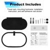 Hand Towel Ring with Shelf, Stainless Steel Towel Holder Wall
