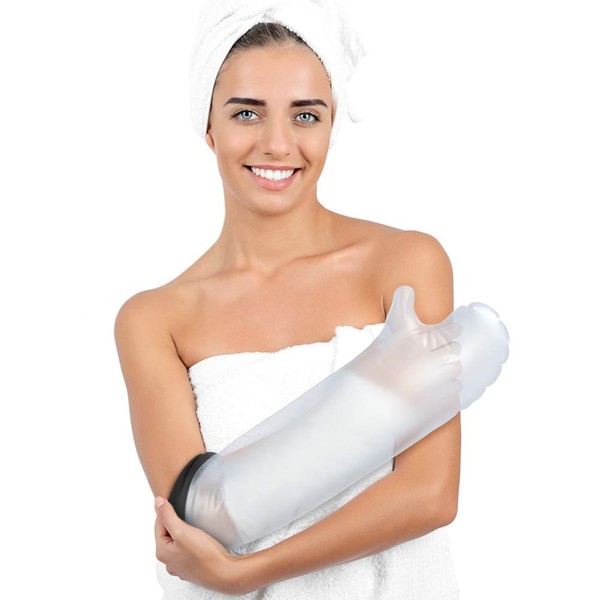 Cast Covers for Shower Arm, 57cm/22.4in Cast Cover Waterproof Arm Adult, Wound Protector, for Arm Broken, Surgery, Burned to Keep Bandages Dry, Fits for Hands, Wrists, Wounds and Burns