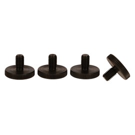 Precisiongeek - Knurled Screws M6 x 10 mm 1 Set (4 Pieces) (Black Steel)