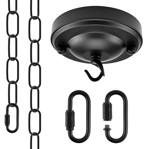 6 Feet Industrial Black Light Fixture Chain Kit with Ceiling