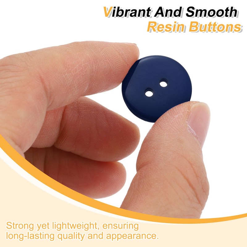 sourcing map 10pcs Resin Sewing Button, 20mm (3/4-inch) 2 Holes