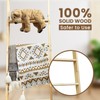 HYBDAMAI Blanket Ladder, 5-Tier Wooden Quilt Stand, Decorative Ladder Shelf,