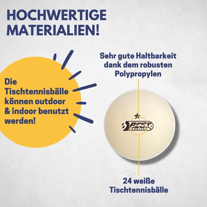 Best Sport 24-Piece Table Tennis Balls - White