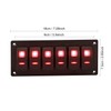 Garfour Marine Red 6 Gang Boat Switch Panel 5 Pin