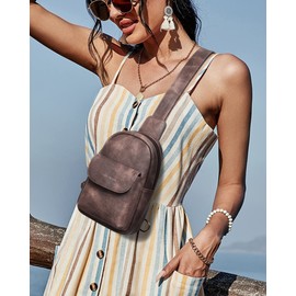 MASINTOR Small Sling Bag for Women Fashion Fanny Pack Crossbody Bags for Women Sling Backpack for Travel Mocha Cofee