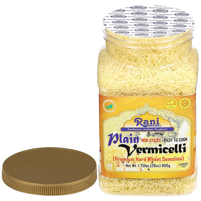 Rani Plain Vermicelli (Wheat Noodles) 28oz (1.75lbs) 800g PET Jar