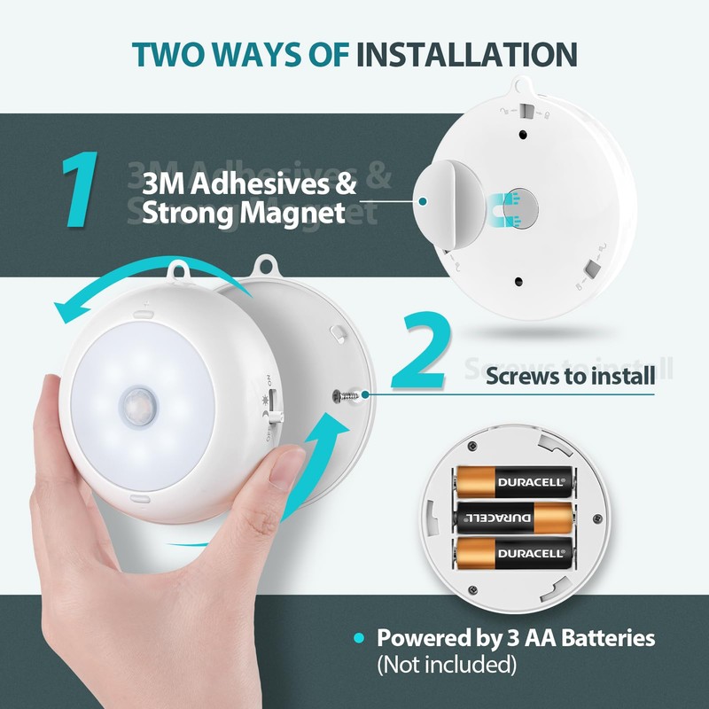BLS Motion Sensor Light Indoor, Wireless LED Night Light, Under