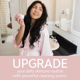 TAO Clean Ona Diamond Cepillo facial orbital y estación de limpieza – Suave Mauve – Cepillo eléctrico de limpieza facial con mango ergonómico, ajuste de doble velocidad