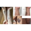 3 Sheets Temporary Lotus Flower Tattoo Coccyx Anlers Semi-Permanent Tattoo