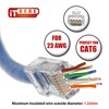 ITBEBE 100 Sets Pass-Through RJ45 Cat6 Cat6a Connector and Black