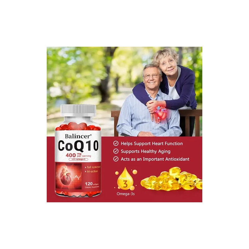 Cápsulas Blandas De Coenzima Q10 De Balincer De Con Omega-3