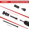 SONIGEKO Socket Set 3/8" Impact Socket Set,67-Piece Metric and Sae