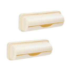 Sgphrzlt 2 PCS Trash Bag Dispenser Roll Holder Bottom of Can, Adhesive Wall Mount Kitchen Garbage Bag Organizer and Storage Under Sink Inside Trashcan Cabinet for Home Bathroom (Beige)