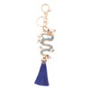 LIFKOME Dragon Year Keyring Rhinestone Pendant with Tassel Stylish Dragon