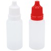 XIWENQUKU 2Pcs 15ml/0.5oz Plastic Dropper Bottles, Empty Squeezable Portable Travel