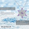 Elensan Women's 925 Sterling Silver Blue Crystals Snowflake Pendant Fashion