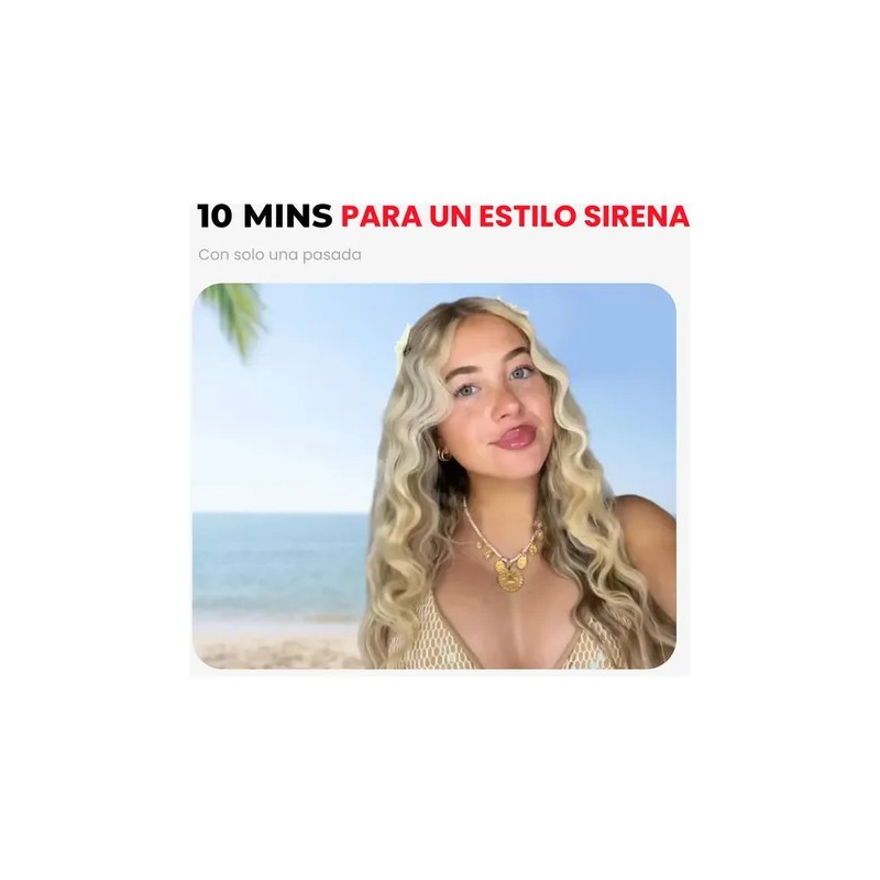 Waflera Rizador De Cabello Ferro Tenaza Tymo Rovy Ondas 1,25"