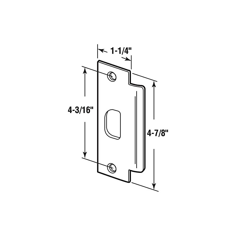 Prime-Line U 9483 ASA Commercial Stainless Steel Strike Plate (Single