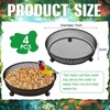 Nuogo 4 Pcs Ground Bird Feeder Tray 7 Inches Platform