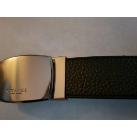 COACH 64842 BLACK / DARK BROWN WIDE CUT-TO-SIZE MENS 42” REVERSIBLE LEATHER BELT