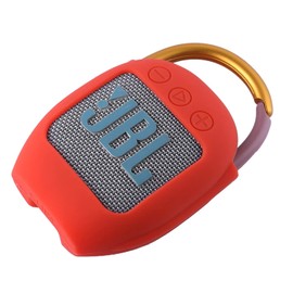 NSHOLSTAME Silicone Cover Case Compatible with JBL Clip 4 Portable Bluetooth Wireless Speaker，Protective Travel Case for JBL Clip 4 (red)