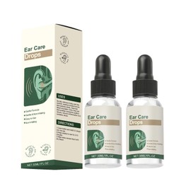 Ear Care Drops Gentle Formula 2PCS, Natural Ingredients, Relieve Tinnitus by Unblocking Secretions for Daily Ear Hygiene, Easy to Use & Portable for Men & Women