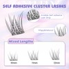 Self Adhesive Lash Clusters Natural No Glue Individual Lashes 10-12MM