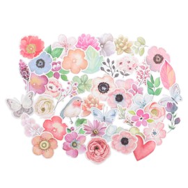 Operitacx 4 Sets Sticker Home Decor Aesthetic Room Decor Fake Plant Nail Art Nails Artificial Plants Nail Charms Dot Junk Journal Nail Kit Scrapbook Decoration Retro Decor PVC