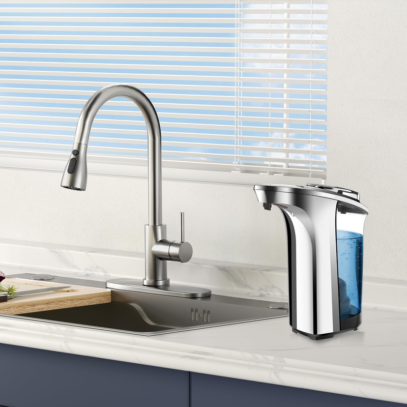 HMJIA Automatic Soap Dispenser, 500 ml, Non-Contact Automatic Soap Dispenser,