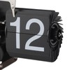 Greensen Retro Flip-Down Clock with Black Walnut Base Mechanical Car