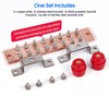 GOUNENGNAIL- 10" Copper Ground Bar Kit,900A Grounding Busbar Bar with
