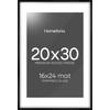 Homeforia 20x30 Black Wood Frame, High End Oak 20x30 Picture