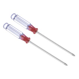 TOP-VIGOR 2pcs Mini Phillips Screwdriver 3mm Cross Head 128mm Length, Small Precision Screwdrivers with Non-Slip Handle for Electronics, Glasses, Watch, Computer and Small Appliance Repair