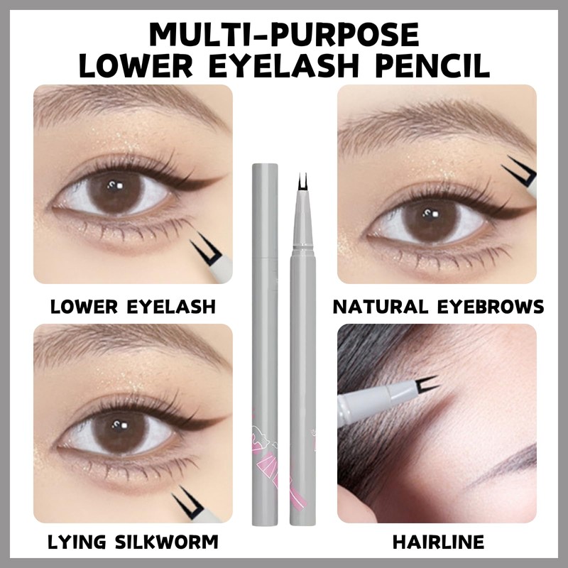 Double-Tip Lower Eyelash Pen 2024 New Waterproof 3d Bottom Lash