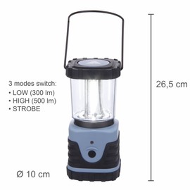 10T HPL 500 Bright Camping Lamp with 500 Lumens 4 COB LED 12 Watt (4 x 3) 418 g Lantern Blue