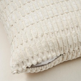 Topfinel Cushion Cover, 45 x 45 cm, Set of 4, Corduroy Cushion Covers, Decorative Cushion Cover Sofa Cushion Set, Decorative Cushion for Sofa, Bedroom, Decoration, Living Room, Balcony, Striped, Dark