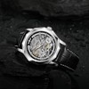FORSINING Mens Automatic Mechanical Dodecagon Skeleton Roman Numerals Genuine Leather