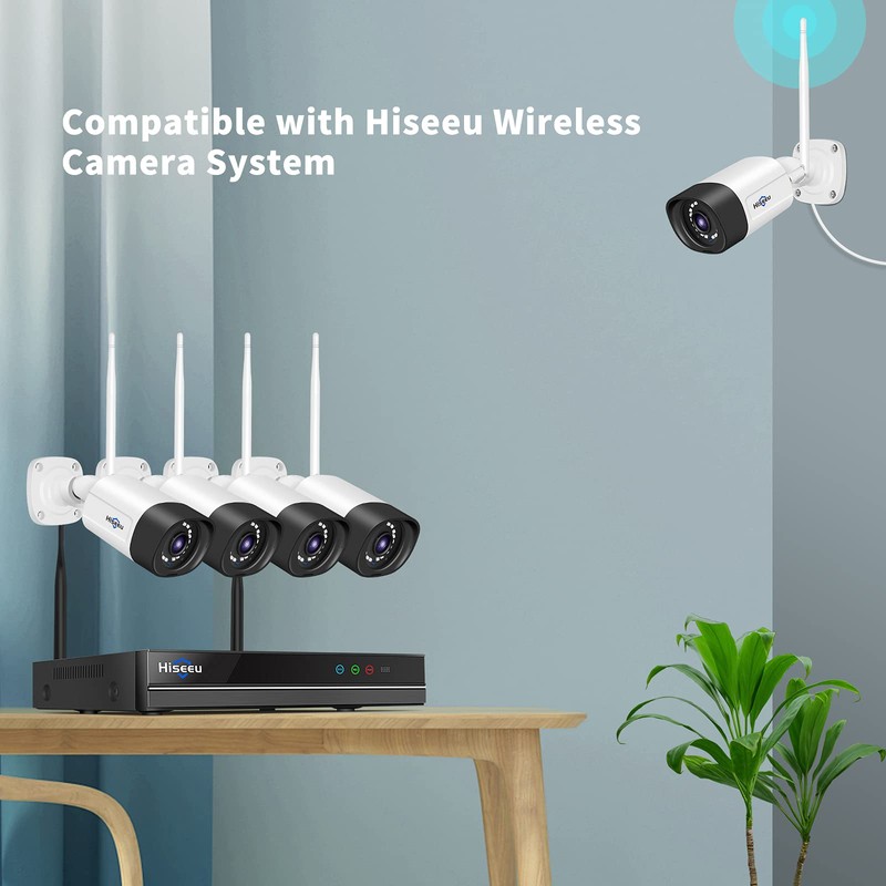 Hiseeu [5MP+2-Way Audio] Outdoor Security Camera Waterproof Home Security CCTV