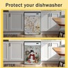 Snowman Dishwasher Magnet Cover,Winter Scene Kitchen Decor Waterproof Refrigerator Magnet